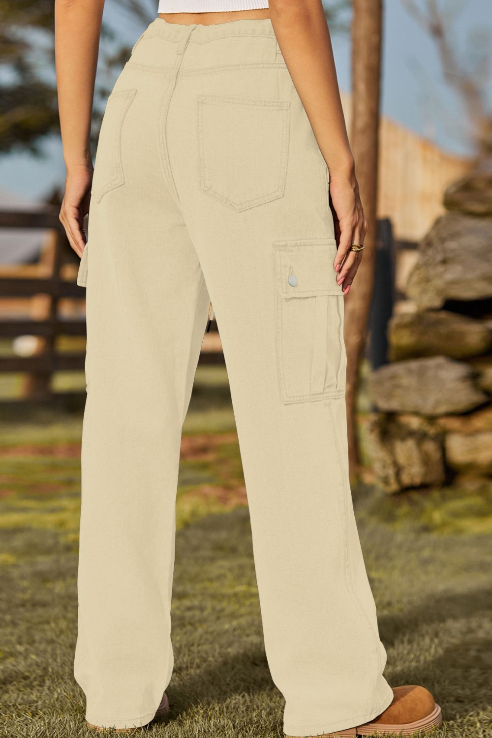 Loose Fit Drawstring Jeans with Pocket – Trendsi | ClozArt