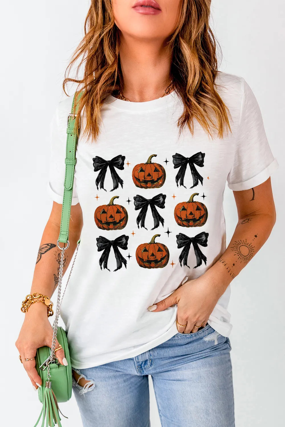 Pumpkin Round Neck Short Sleeve T-Shirt – Trendsi | ClozArt
