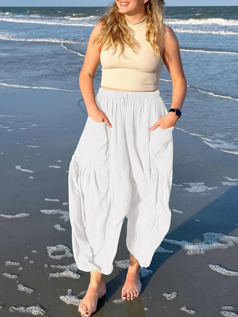 Full Size Drawstring Pants with Pockets Plus Size – Trendsi | ClozArt