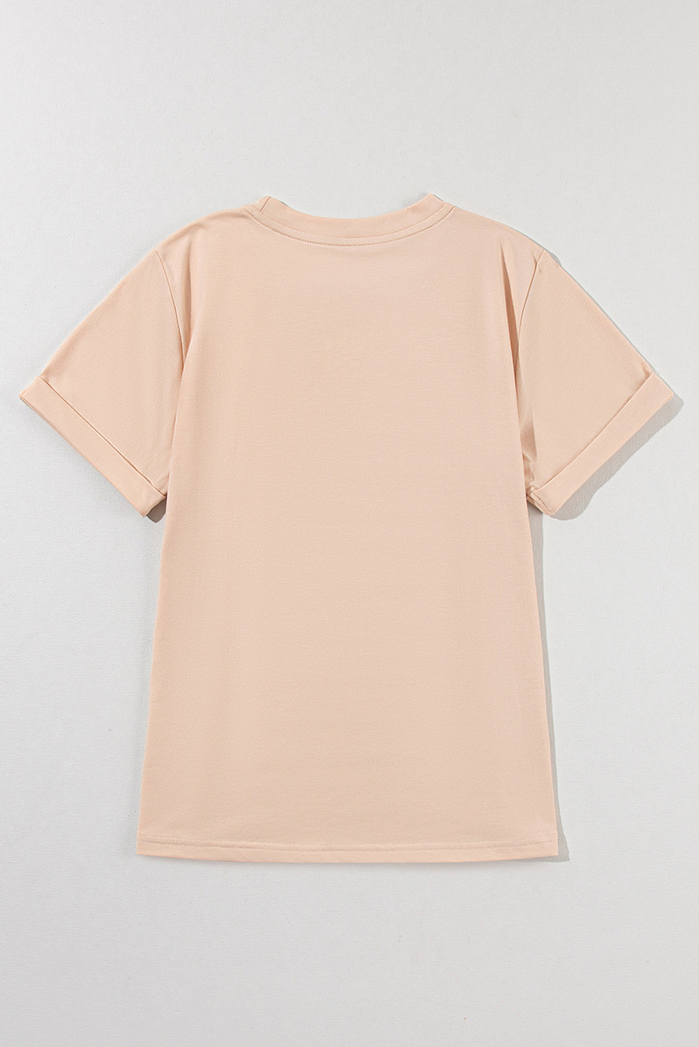 Red Solid Color Basic Crew Neck Plain Tee – Shewin | ClozArt