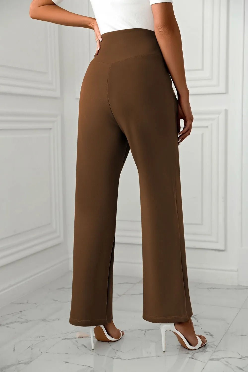High Waist Straight Leg Pants – Trendsi | ClozArt