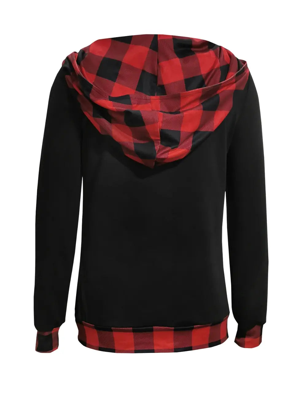 Plaid Long Sleeve Hooded Blouse – Trendsi | ClozArt