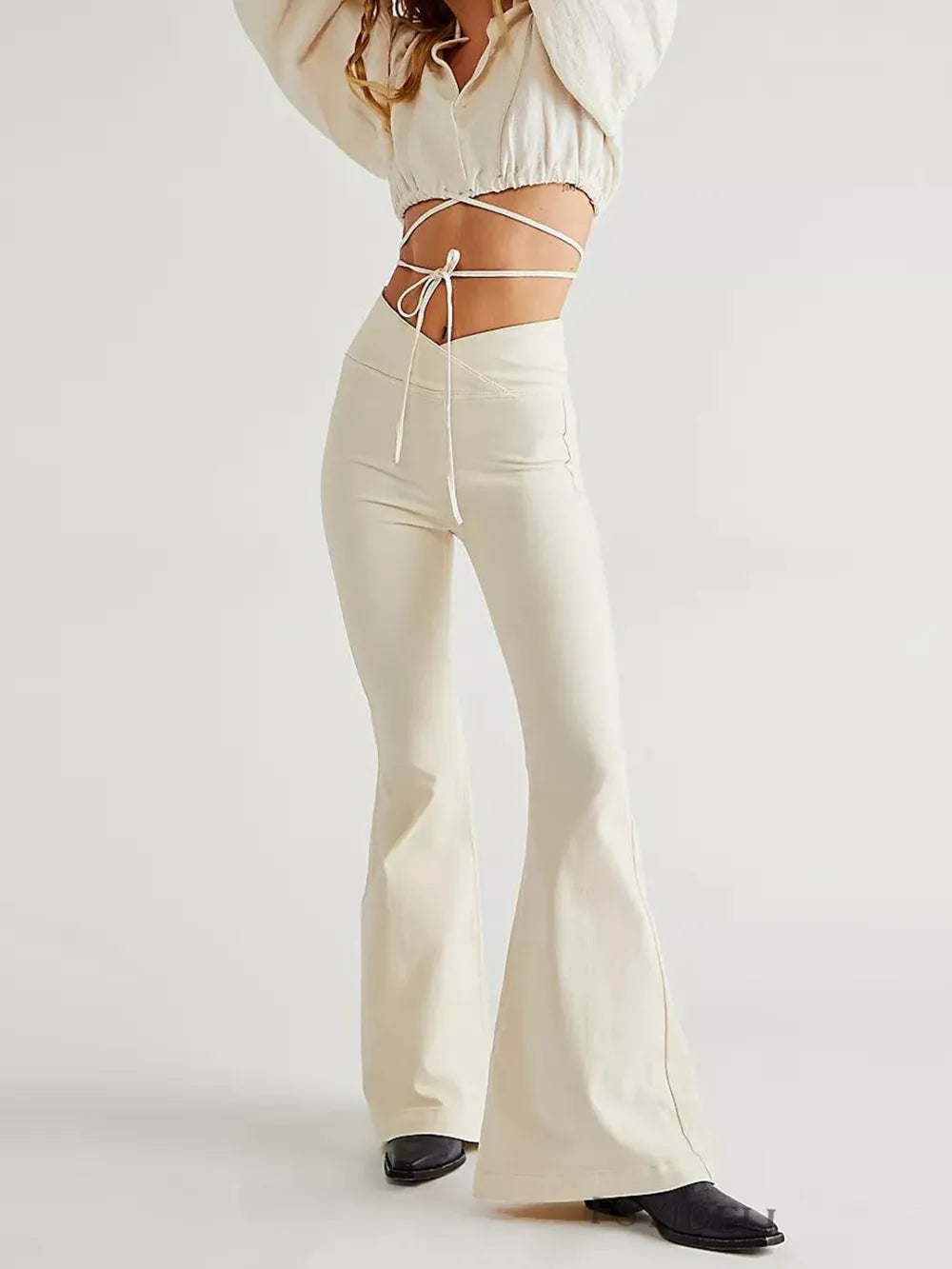 Asymmetric Waist Flare Jeans – Trendsi | ClozArt