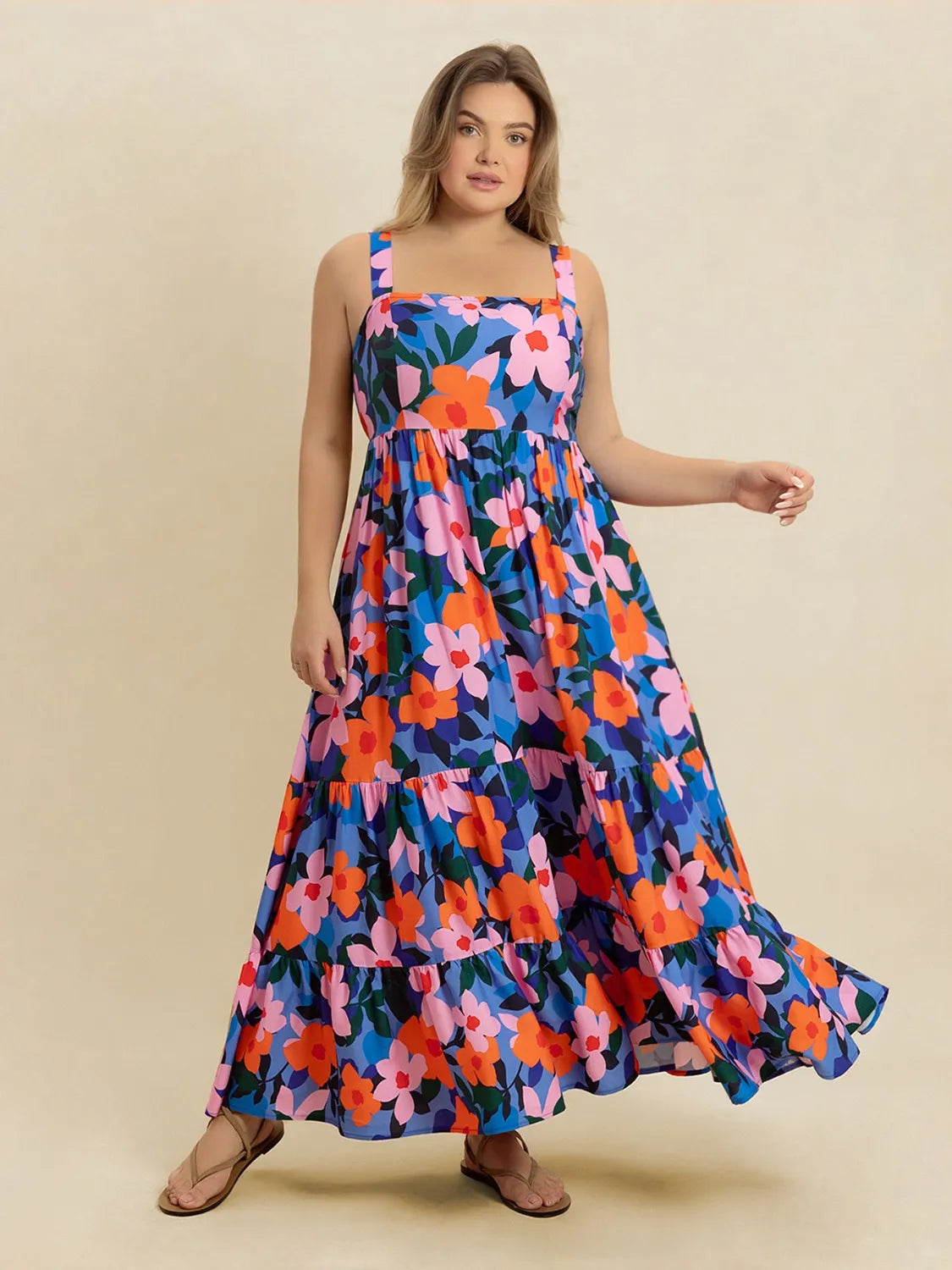 Plus Size Printed Square Neck Cami Dress – Trendsi | ClozArt