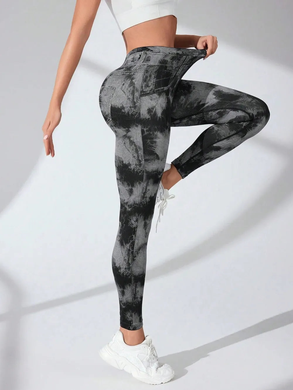 Tie-Dye High Waist Active Leggings – Trendsi | ClozArt