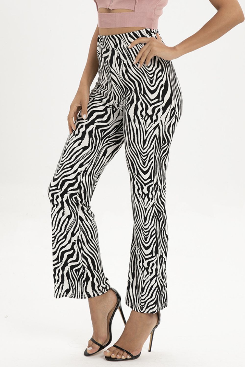 Zebra Print Straight Leg Pants – Trendsi | ClozArt