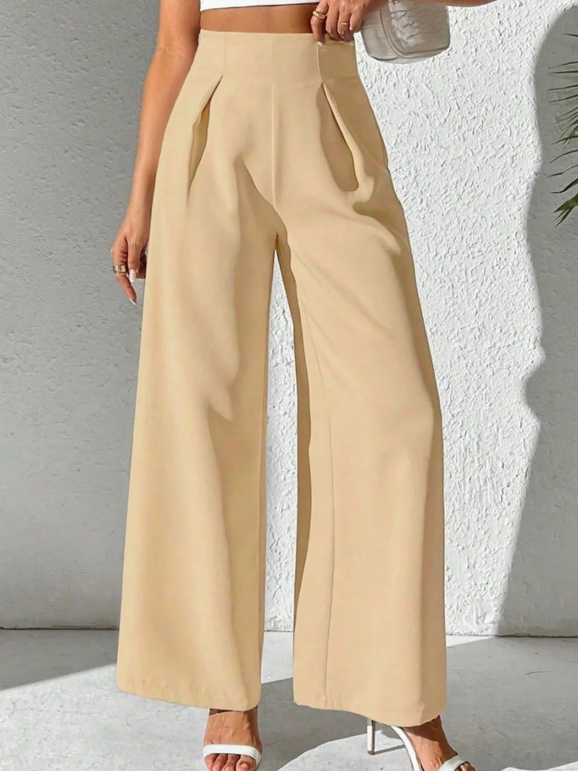 Wide Leg High Waist Pants – Trendsi | ClozArt