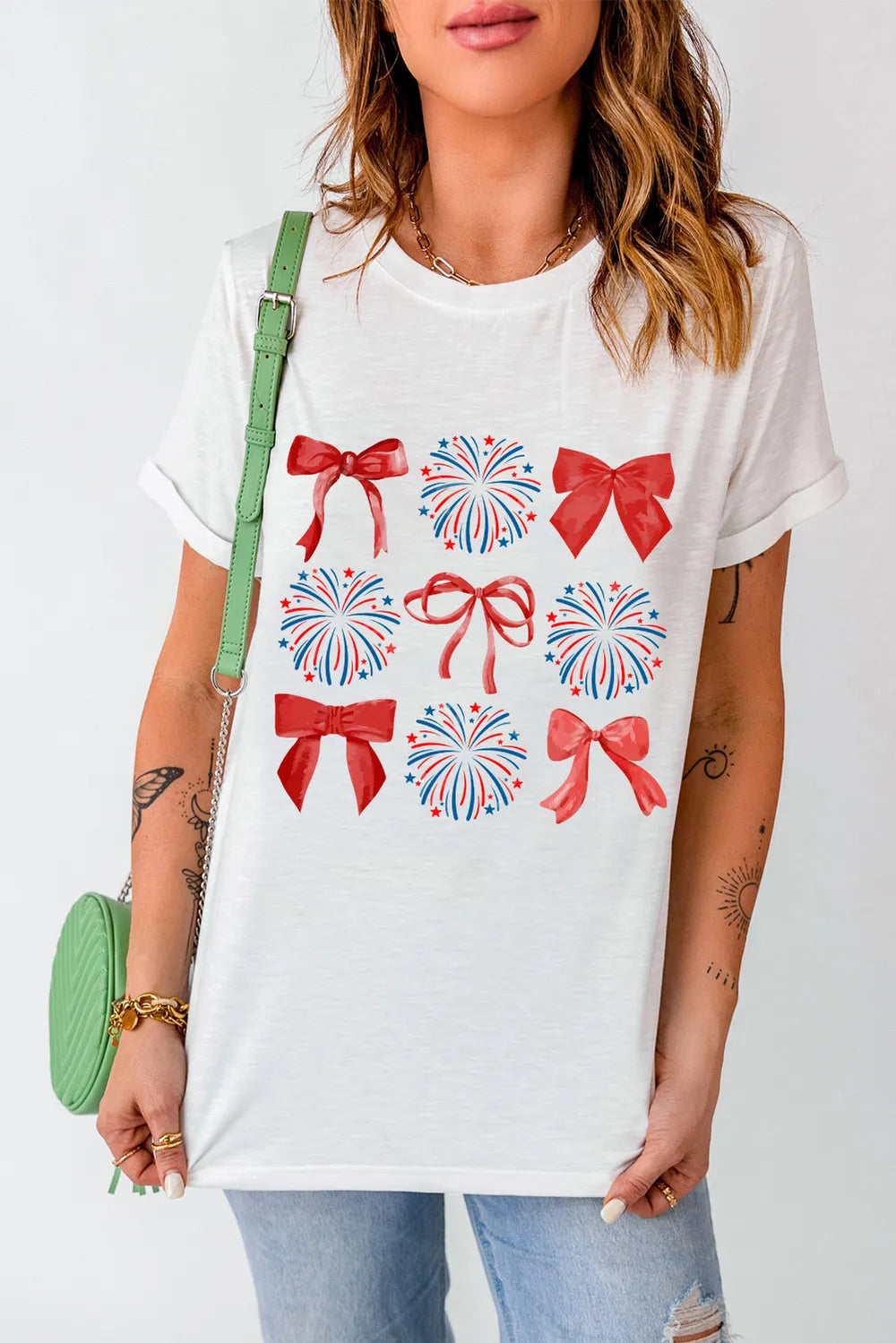 Bow Graphic Round Neck Short Sleeve T-Shirt – Trendsi | ClozArt