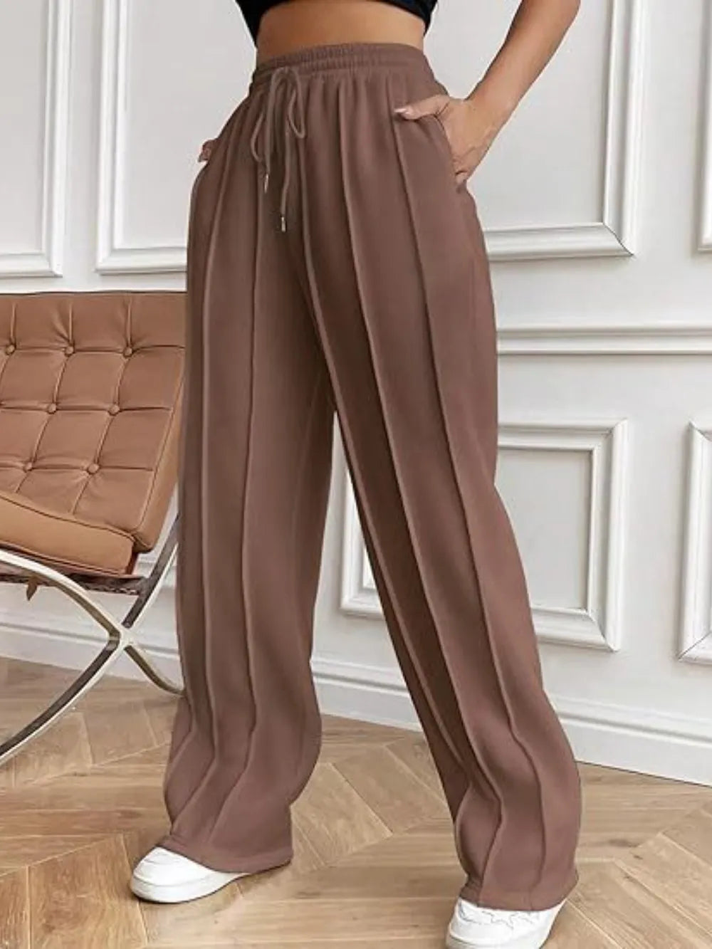 Drawstring Wide Leg Pants with Pockets – Trendsi | ClozArt
