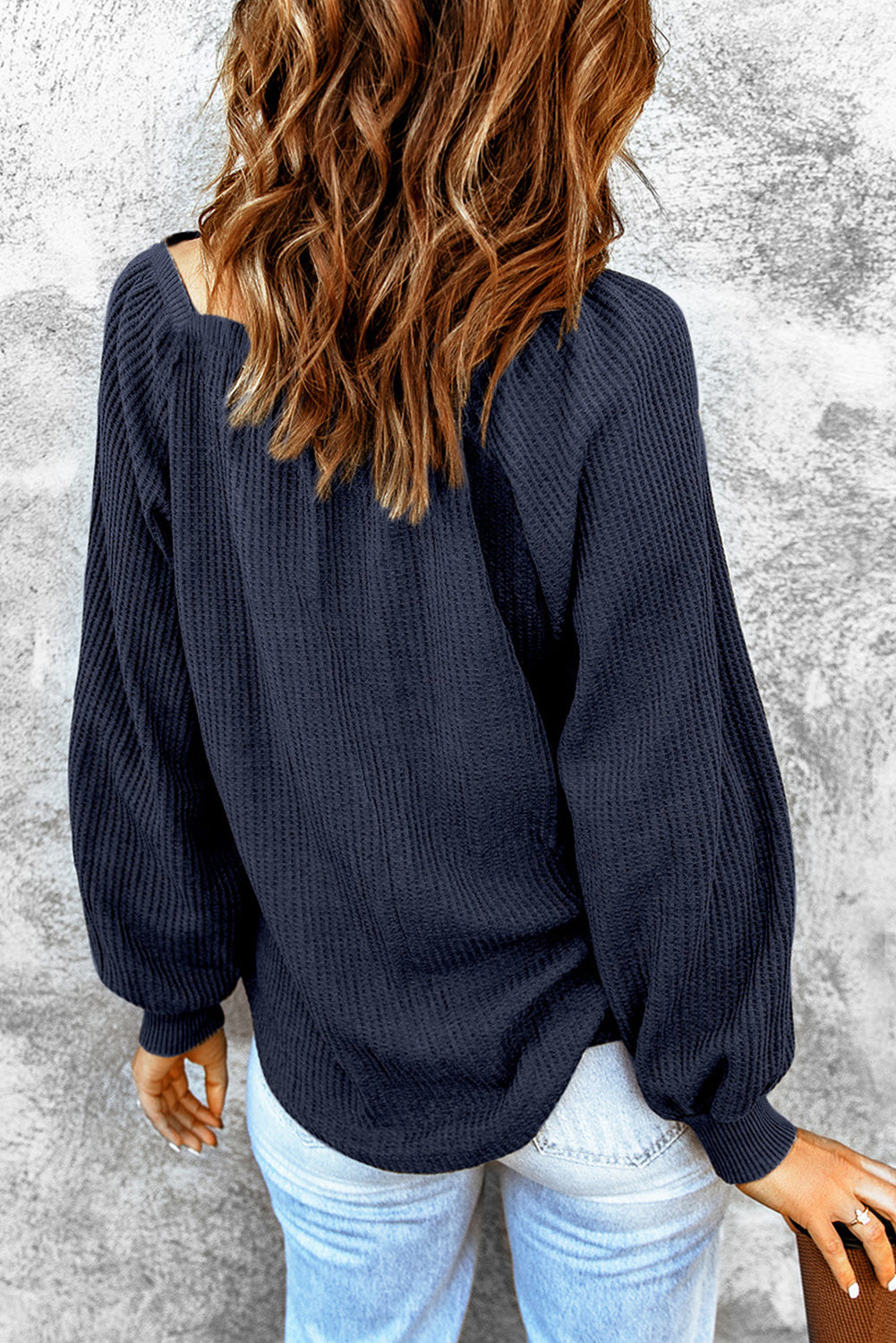Square Neck Waffle-Knit Top – Trendsi | ClozArt