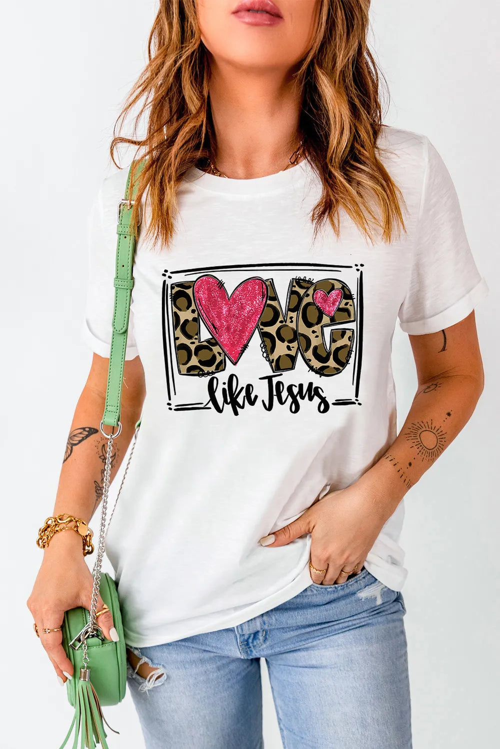 LOVE LIKE JESUS Short Sleeve T-Shirt – Trendsi | ClozArt