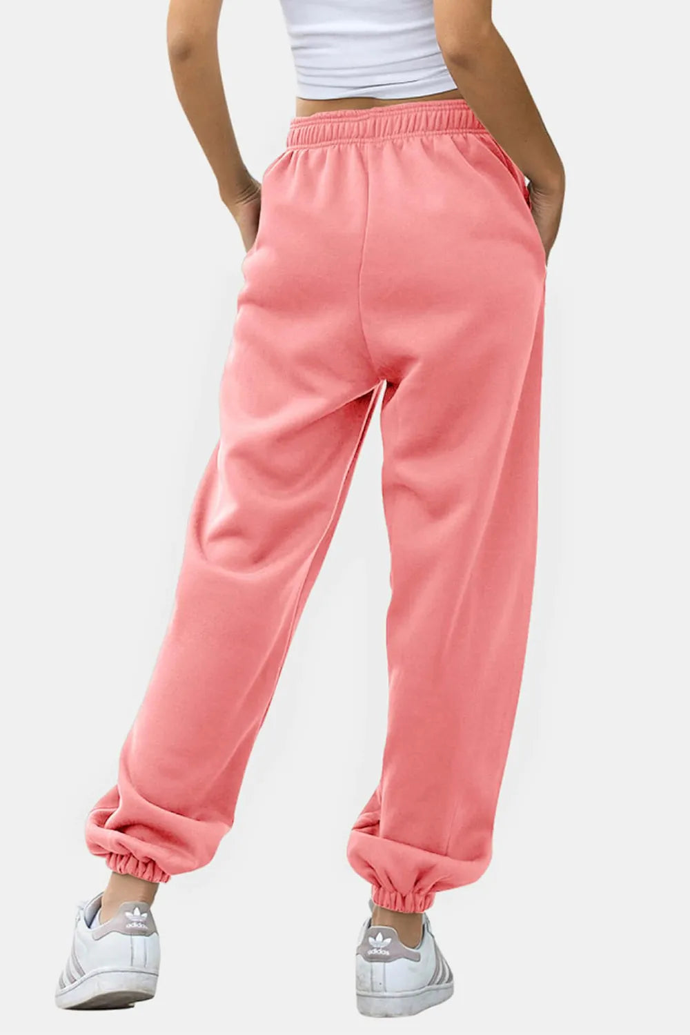 Elastic Waist Joggers with Pockets – Trendsi | ClozArt