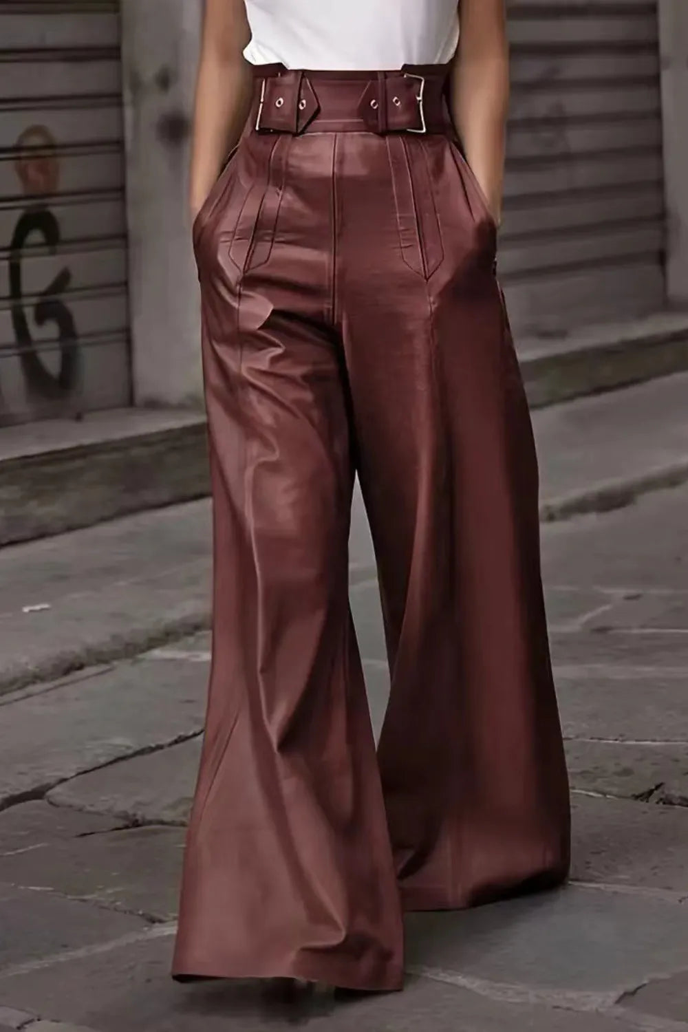 High Waist Wide Flare Pants – Trendsi | ClozArt