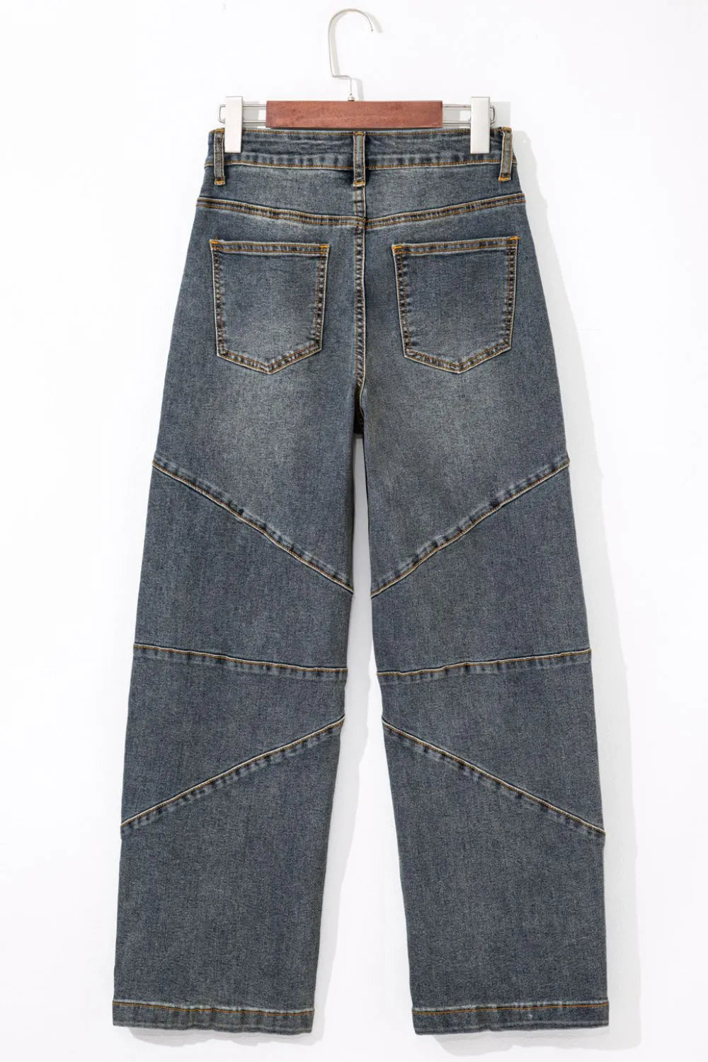 Exposed Stitching Loose Straight High Waist Jeans – Trendsi | ClozArt