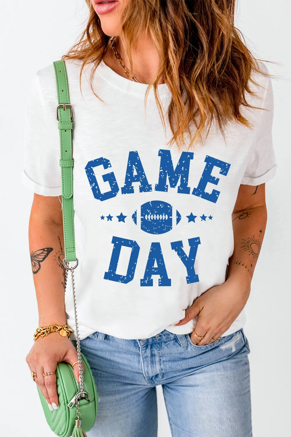 GAME DAY Round Neck Short Sleeve T-Shirt – Trendsi | ClozArt