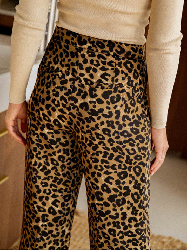 Leopard Wide Leg Pants – Trendsi | ClozArt