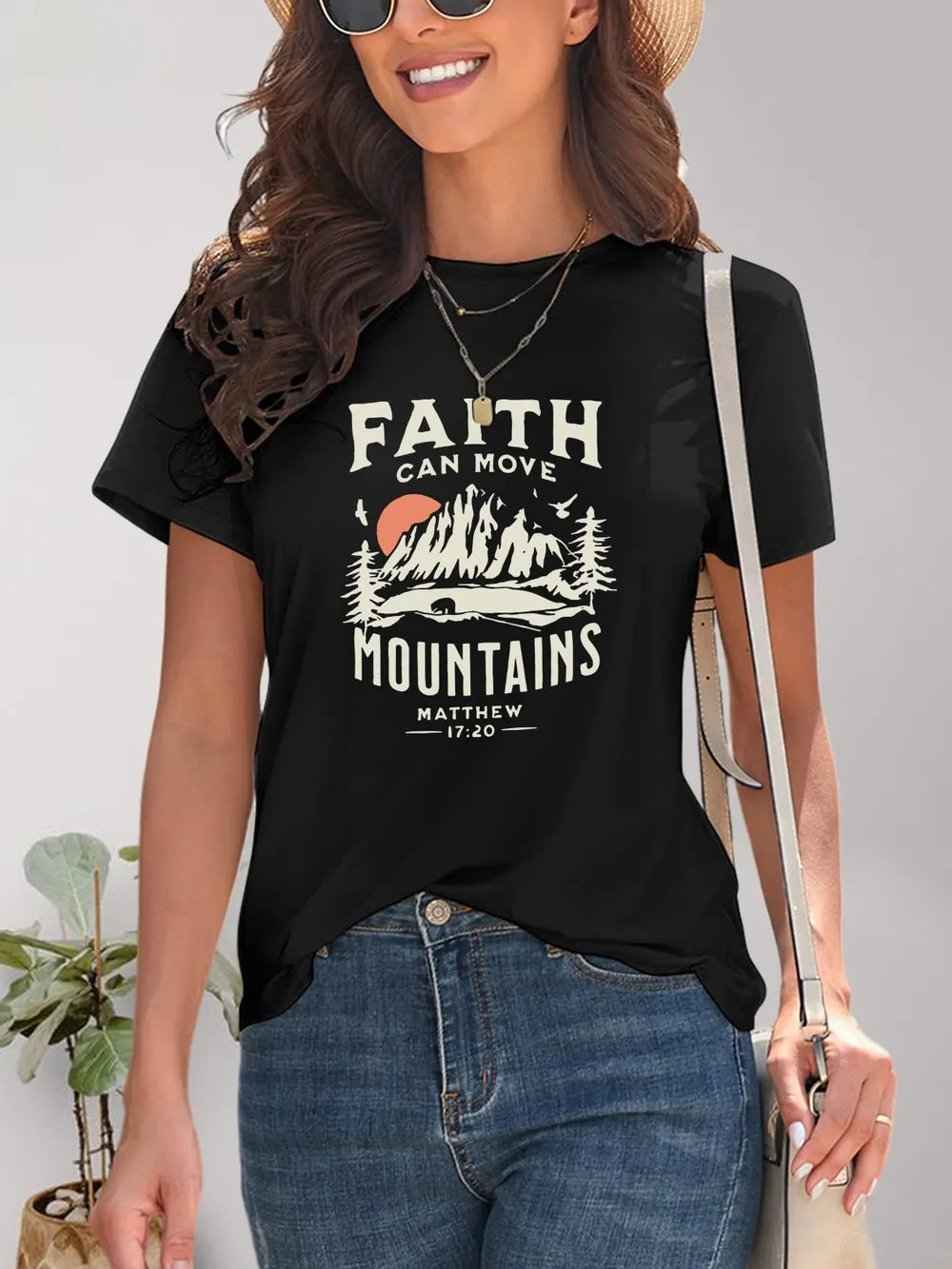 Graphic Round Neck Short Sleeve T-Shirt – Trendsi | ClozArt