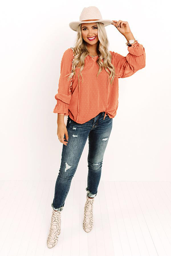 Swiss Dot Tie Neck Flounce Sleeve Blouse – Trendsi | ClozArt