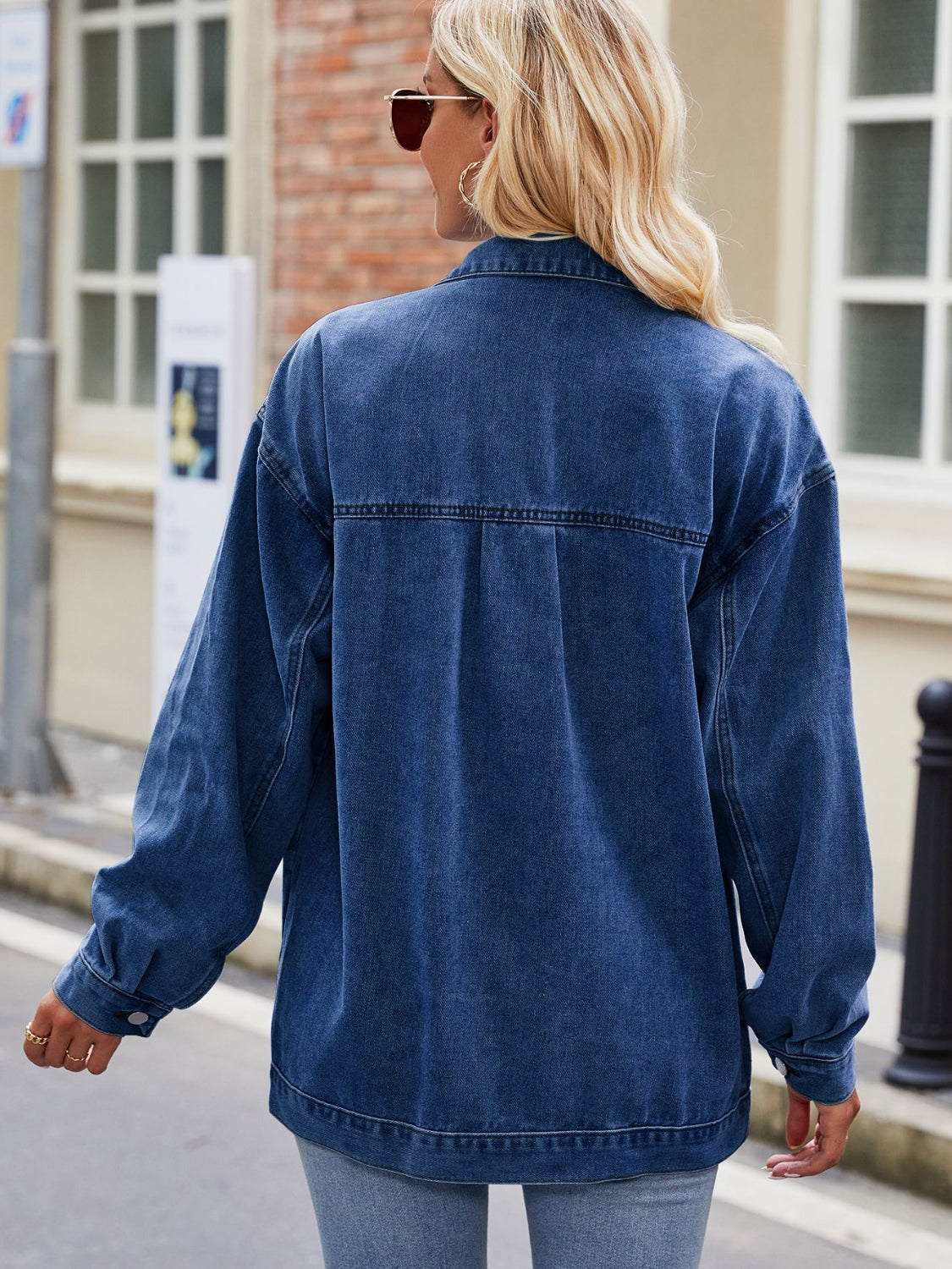 Button Up Denim Jacket with Pockets – Trendsi | ClozArt