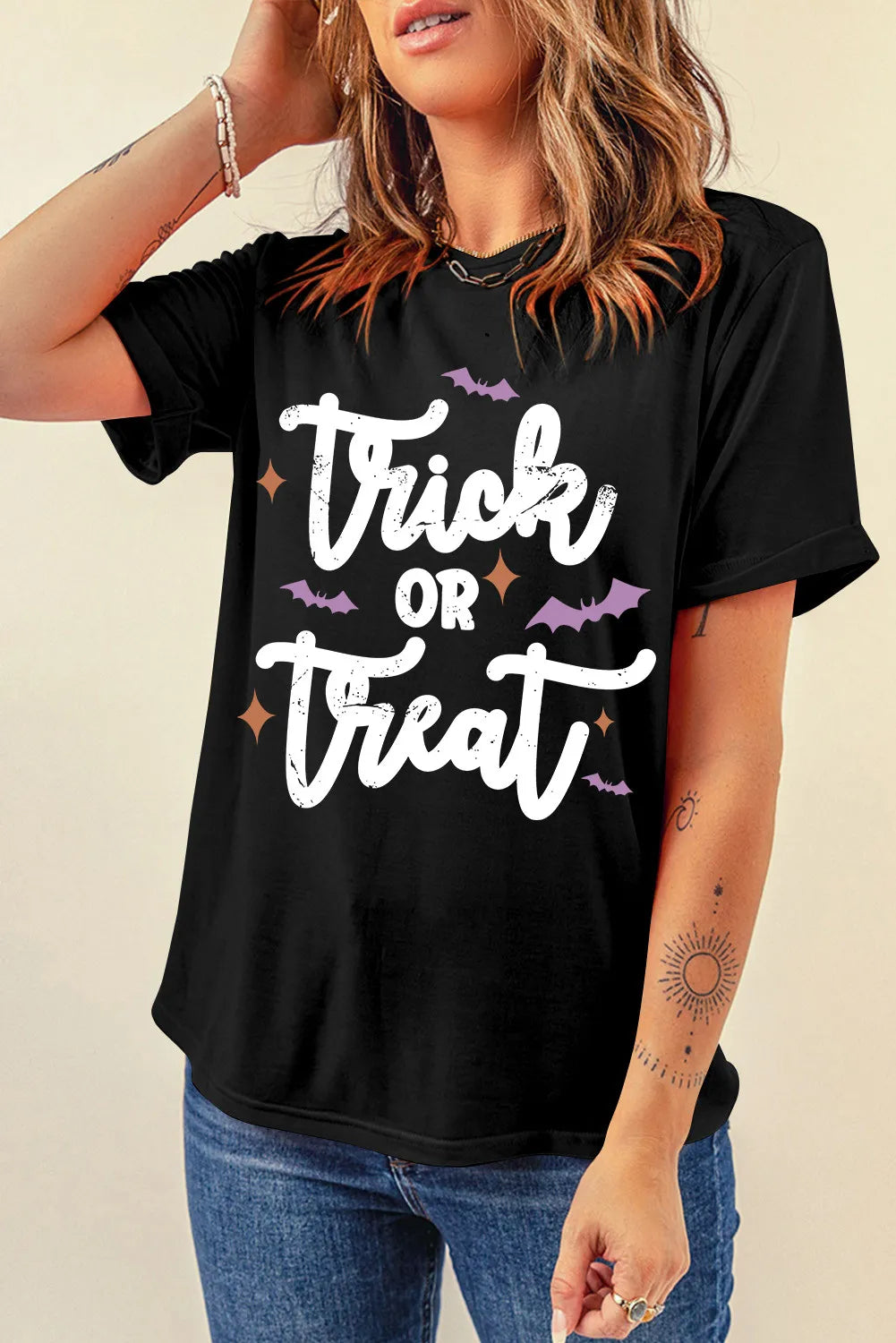 Letter Graphic Round Neck Short Sleeve T-Shirt – Trendsi | ClozArt