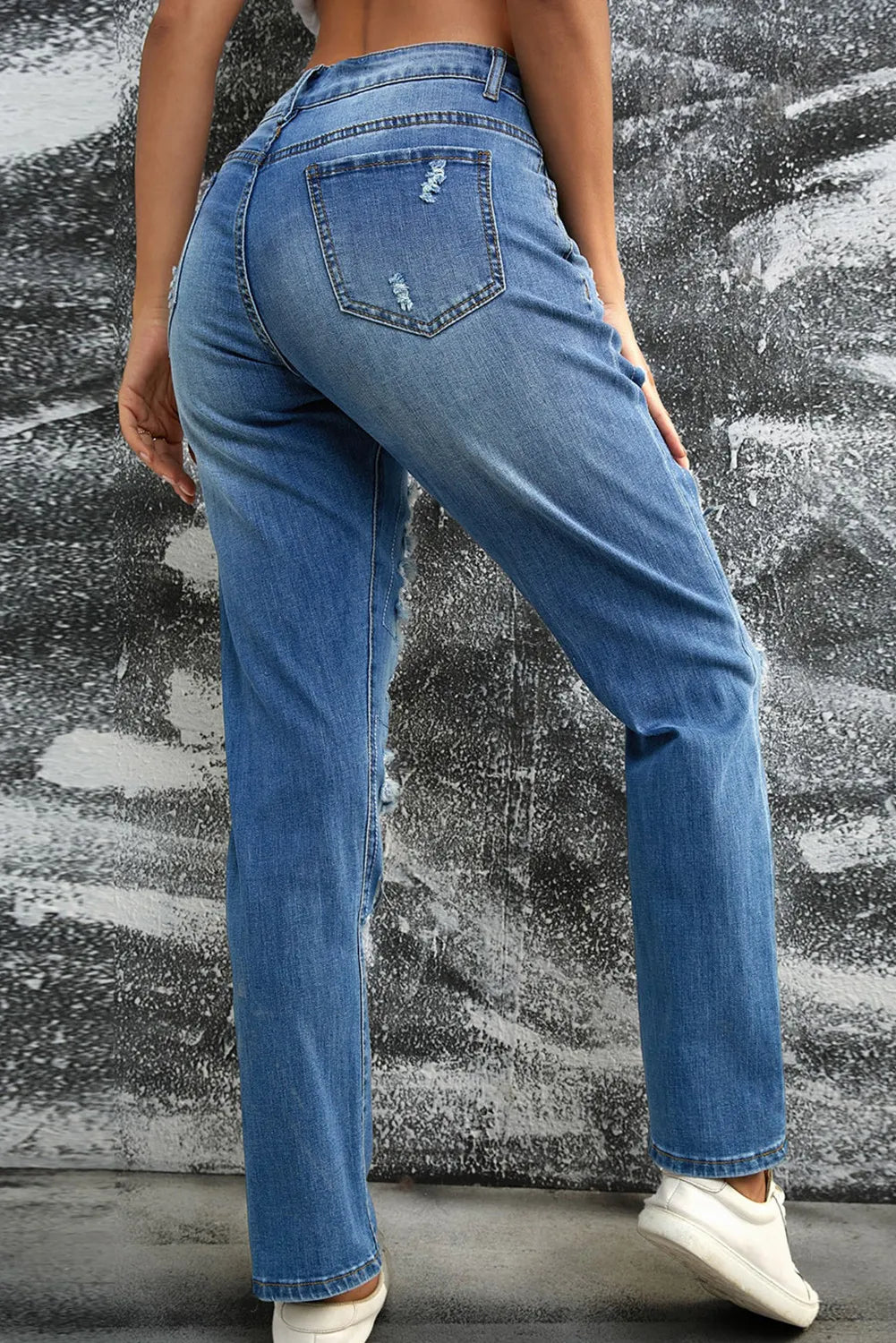 Distressed Sequin Pumpkin Jeans – Trendsi | ClozArt