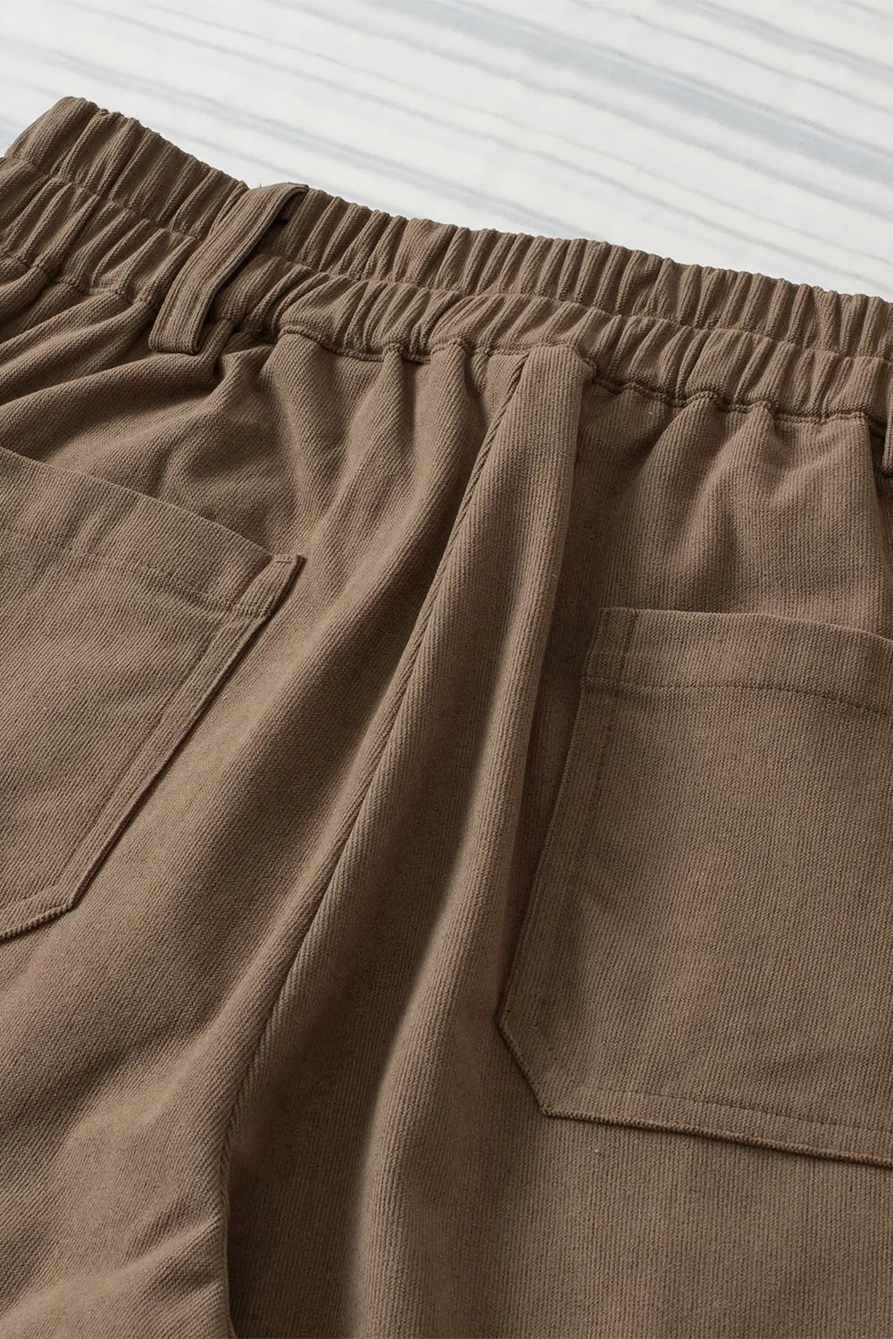 Half Elastic Waist Straight Pants – Trendsi | ClozArt