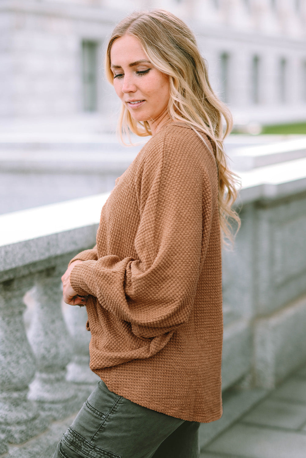 Drawstring Ruched V-Neck Blouse – Trendsi | ClozArt