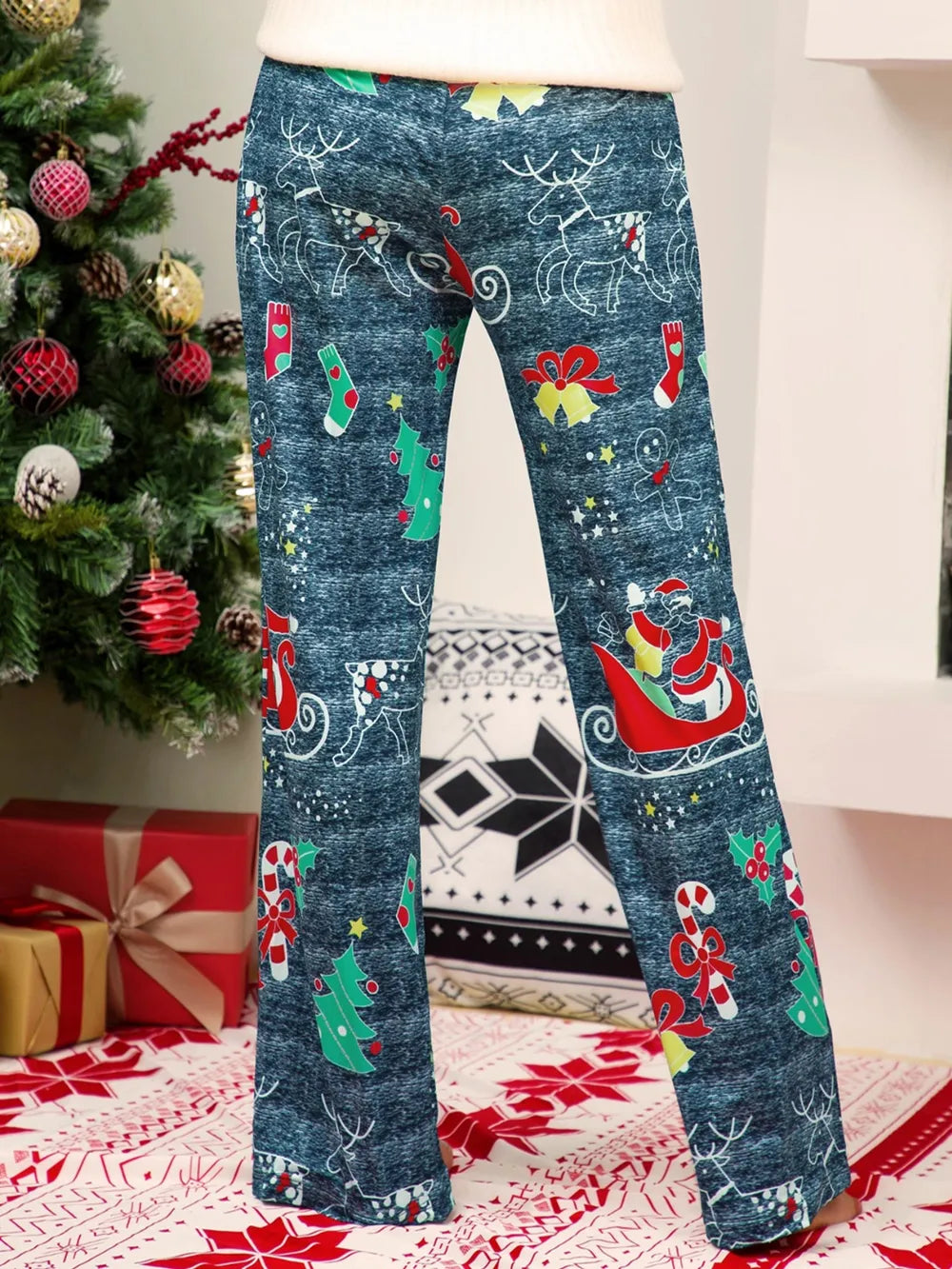 Christmas Straight Leg Pants – Trendsi | ClozArt