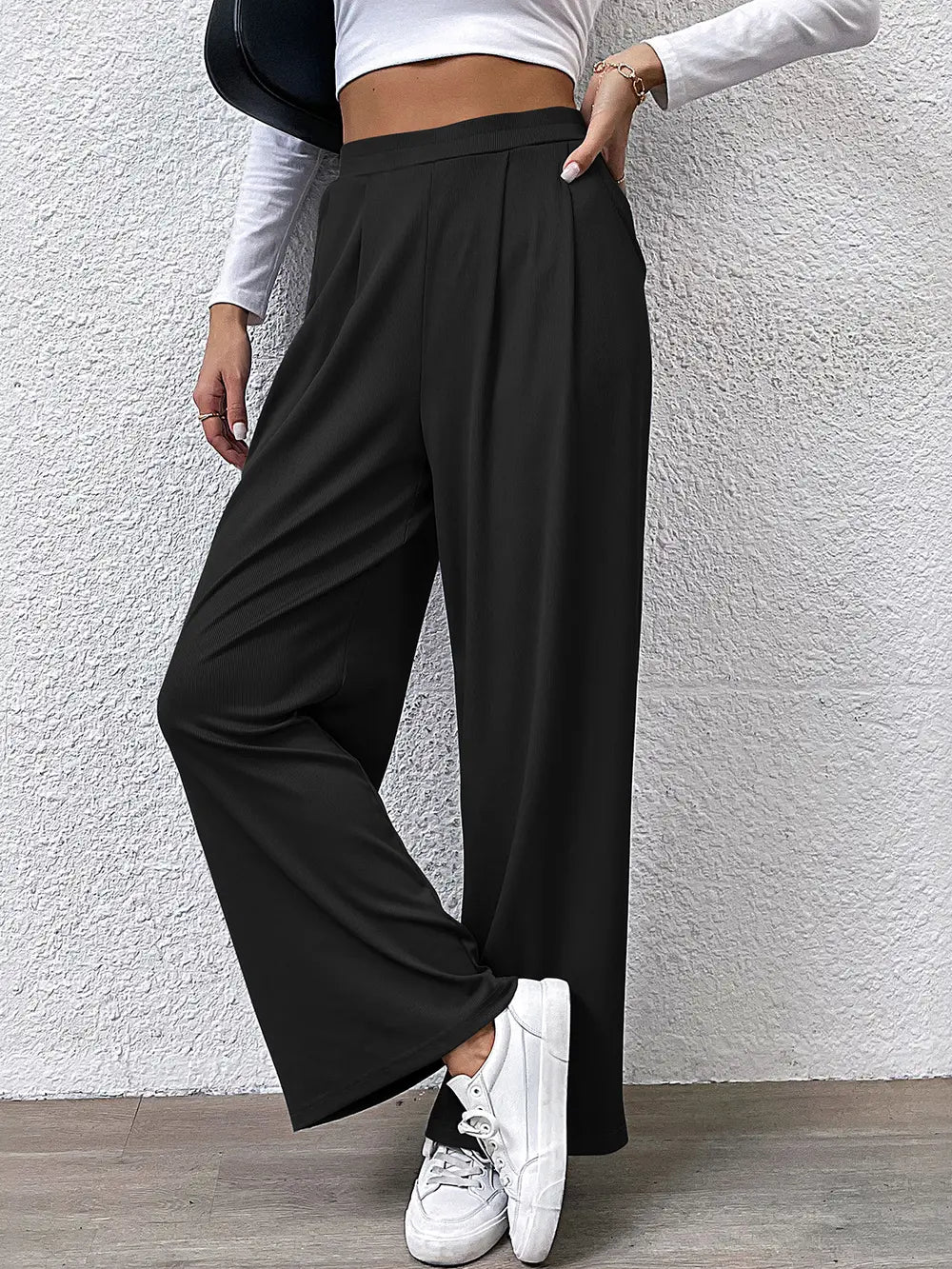 Perfee High Waist Straight Pants – Trendsi | ClozArt