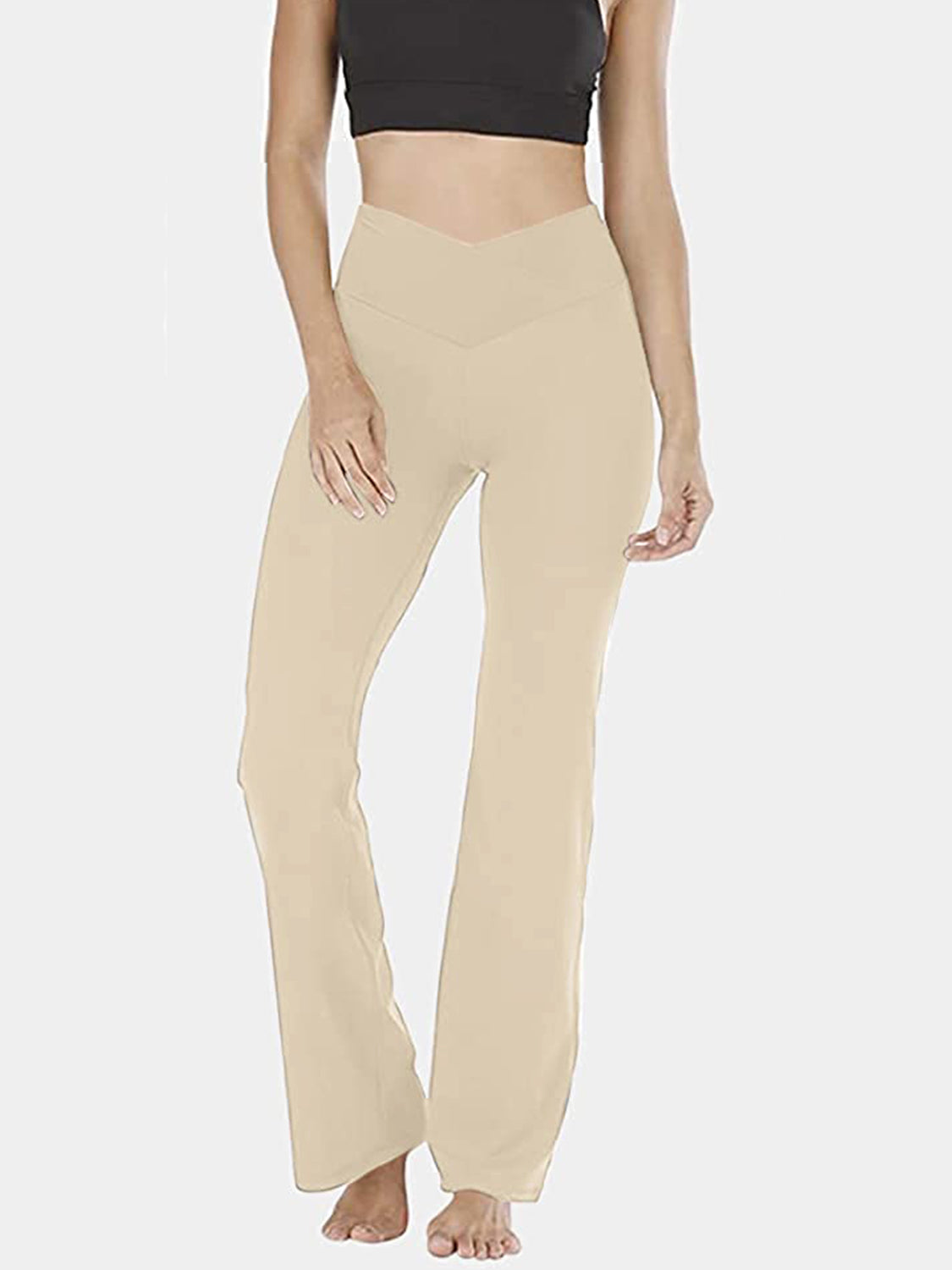 V-Waist Bootcut Long Pants – Trendsi | ClozArt