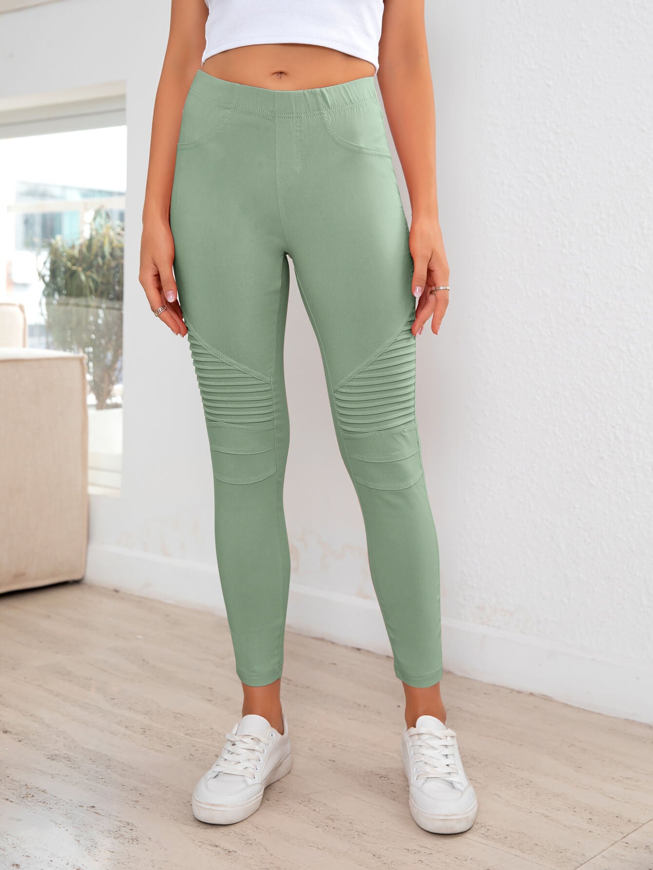Ribbed Detail Leggings – Trendsi | ClozArt