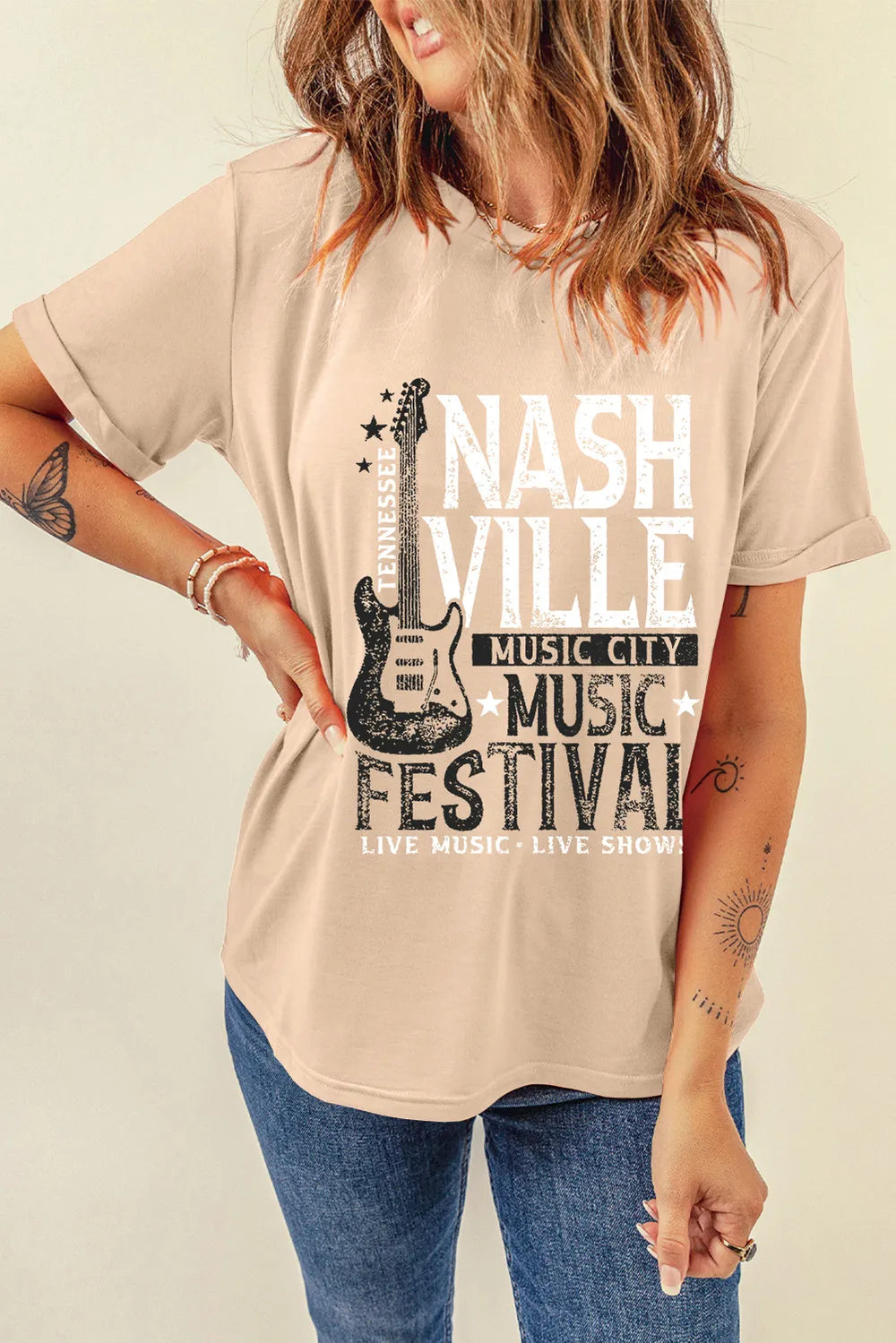 Letter Graphic Round Neck Short Sleeve T-Shirt – Trendsi | ClozArt