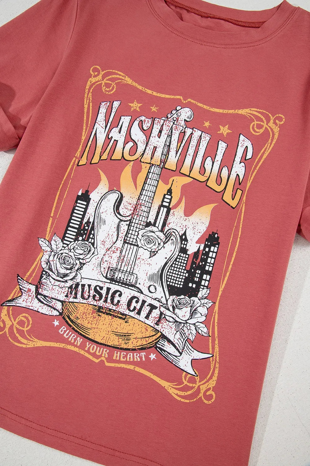 Mineral Nashville Music City Graphic Retro T-Shirt – Trendsi | ClozArt
