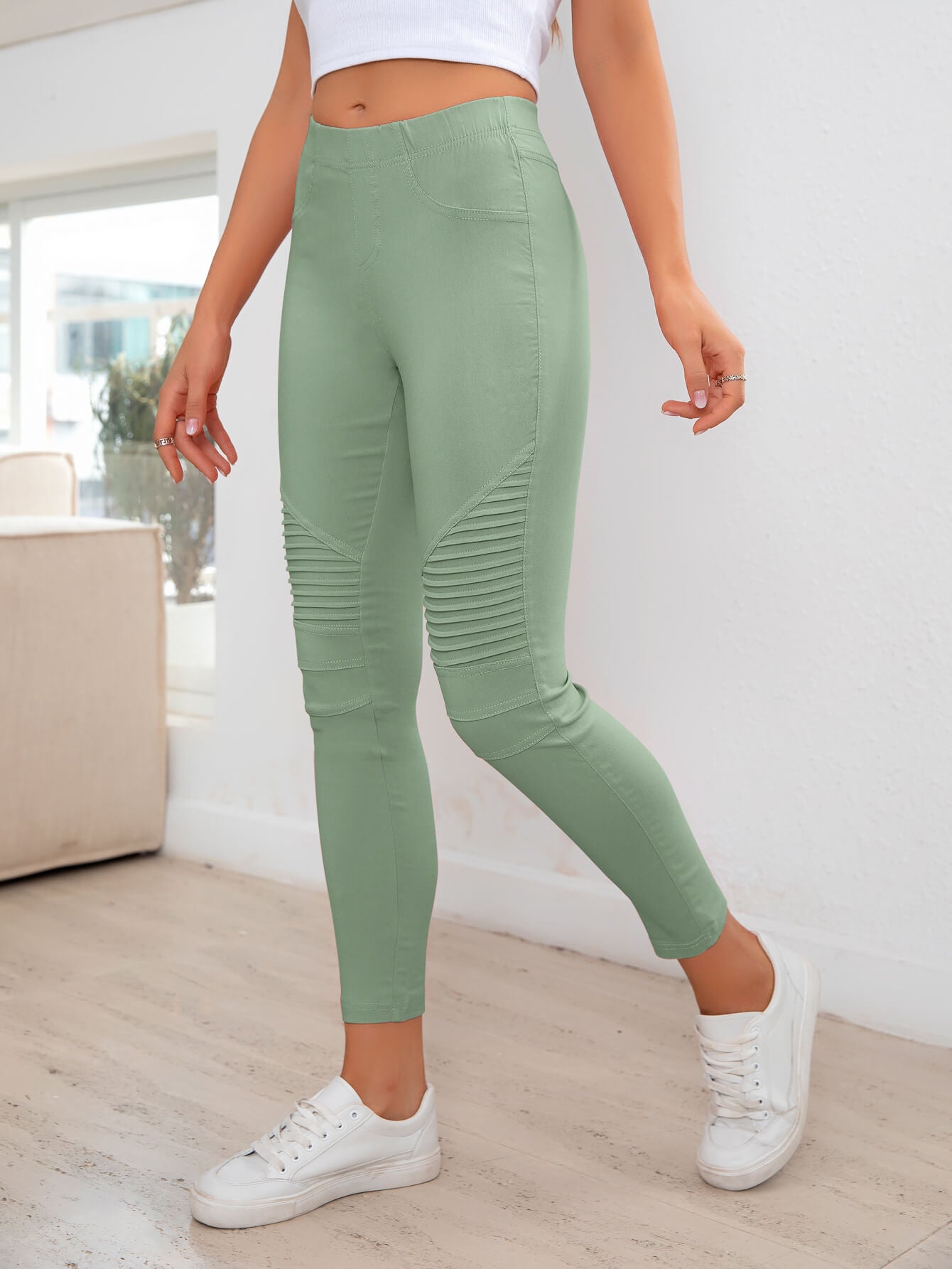 Ribbed Detail Leggings – Trendsi | ClozArt