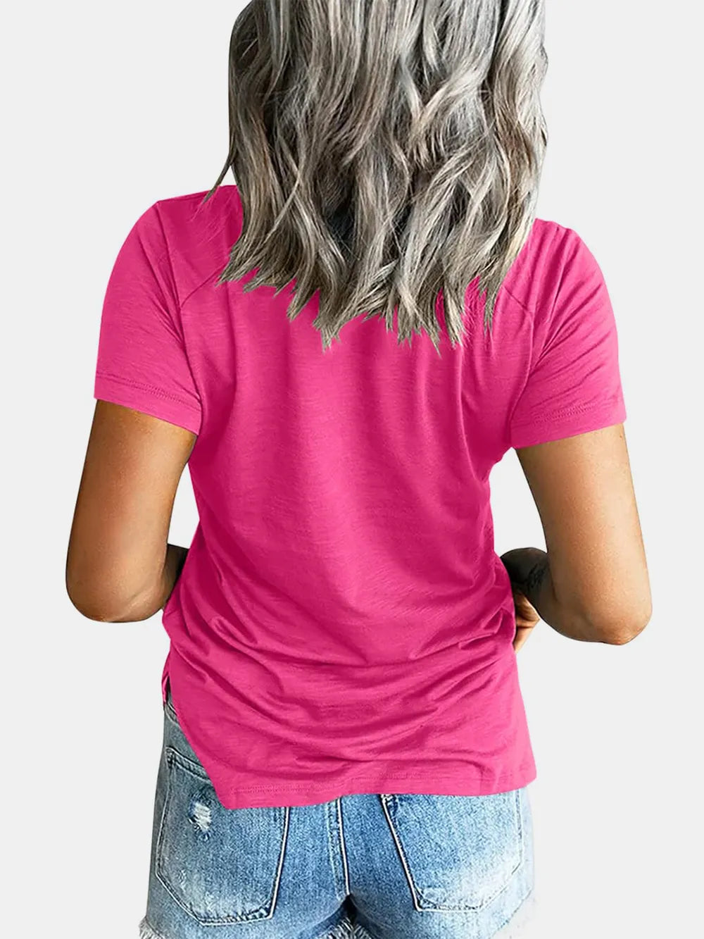 Pocketed V-Neck Short Sleeve T-Shirt – Trendsi | ClozArt