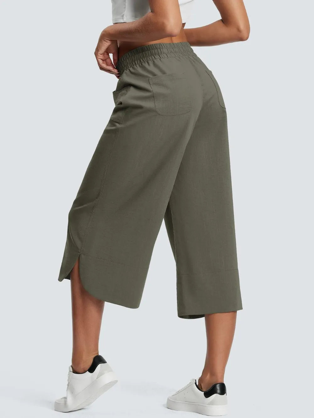 Full Size Drawstring Wide Leg Capris Pants Plus Size – Trendsi | ClozArt