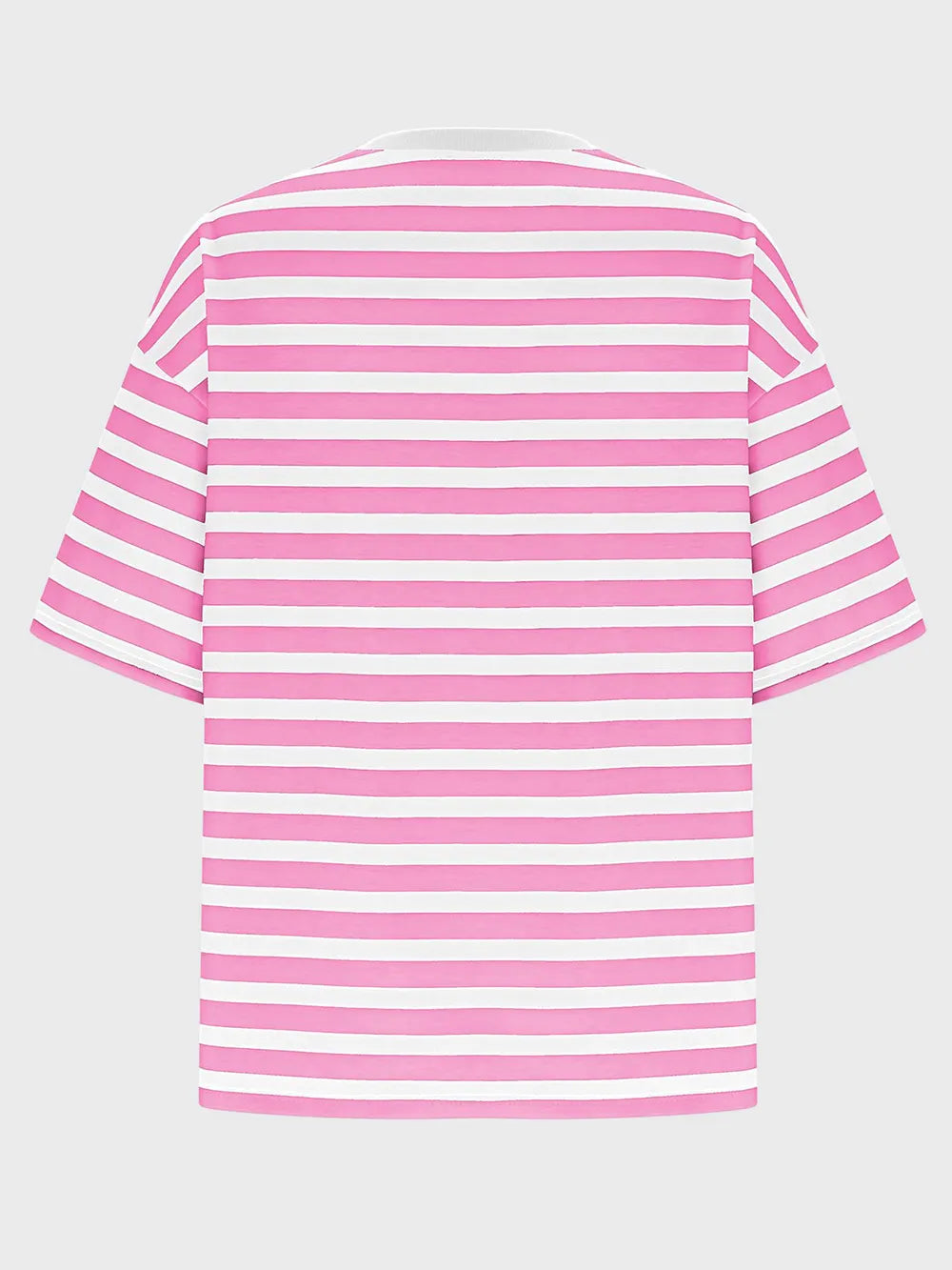 Striped Round Neck Half Sleeve T-Shirt – Trendsi | ClozArt