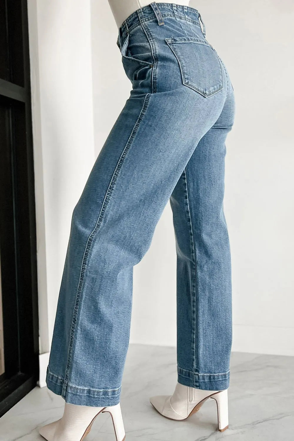 Button Fly High Waist Jeans – Trendsi | ClozArt