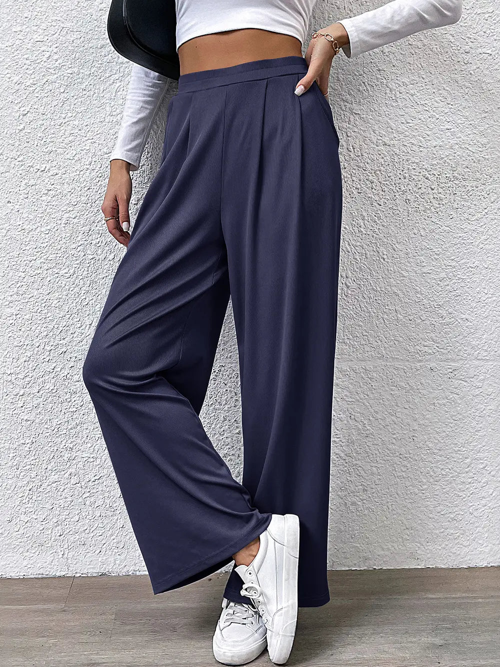 Perfee High Waist Straight Pants – Trendsi | ClozArt