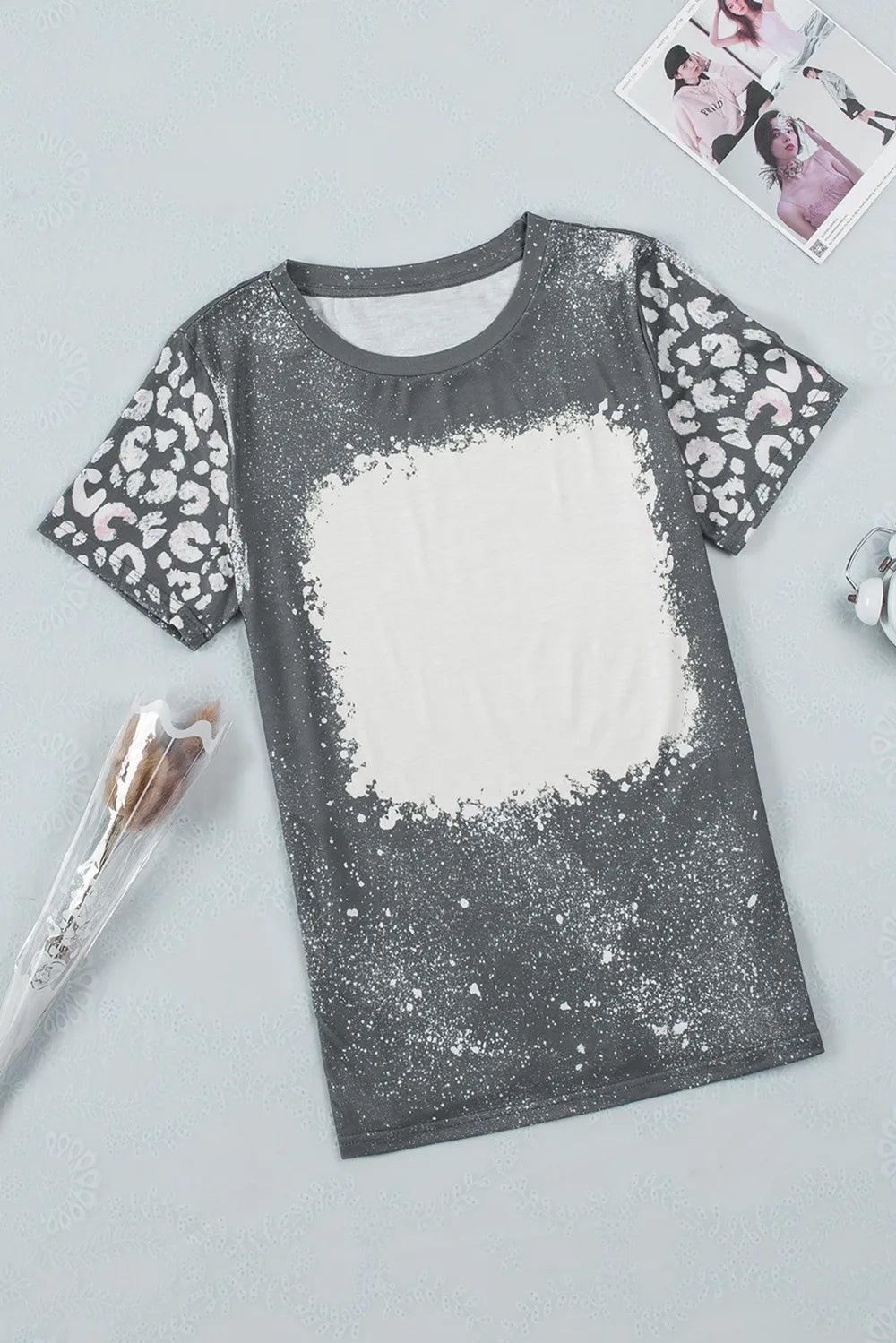 Leopard Round Neck Short Sleeve T-Shirt – Trendsi | ClozArt