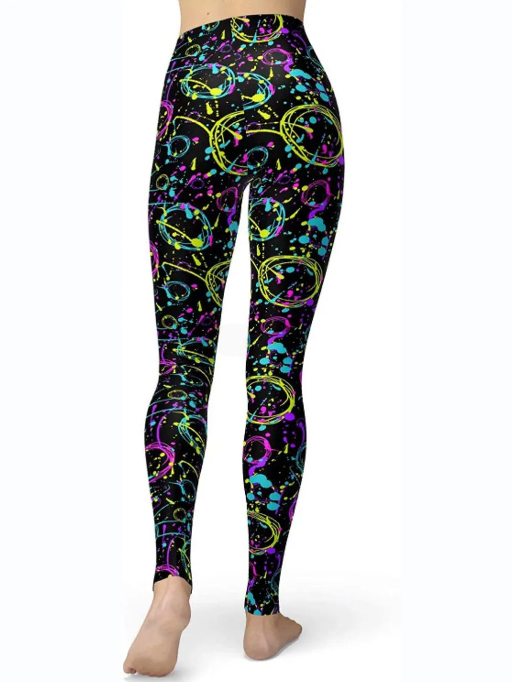 Abstract Print High Waist Active Leggings – Trendsi | ClozArt
