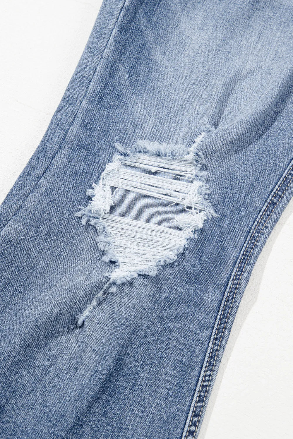 Distressed Raw Hem Bootcut Jeans – Trendsi | ClozArt
