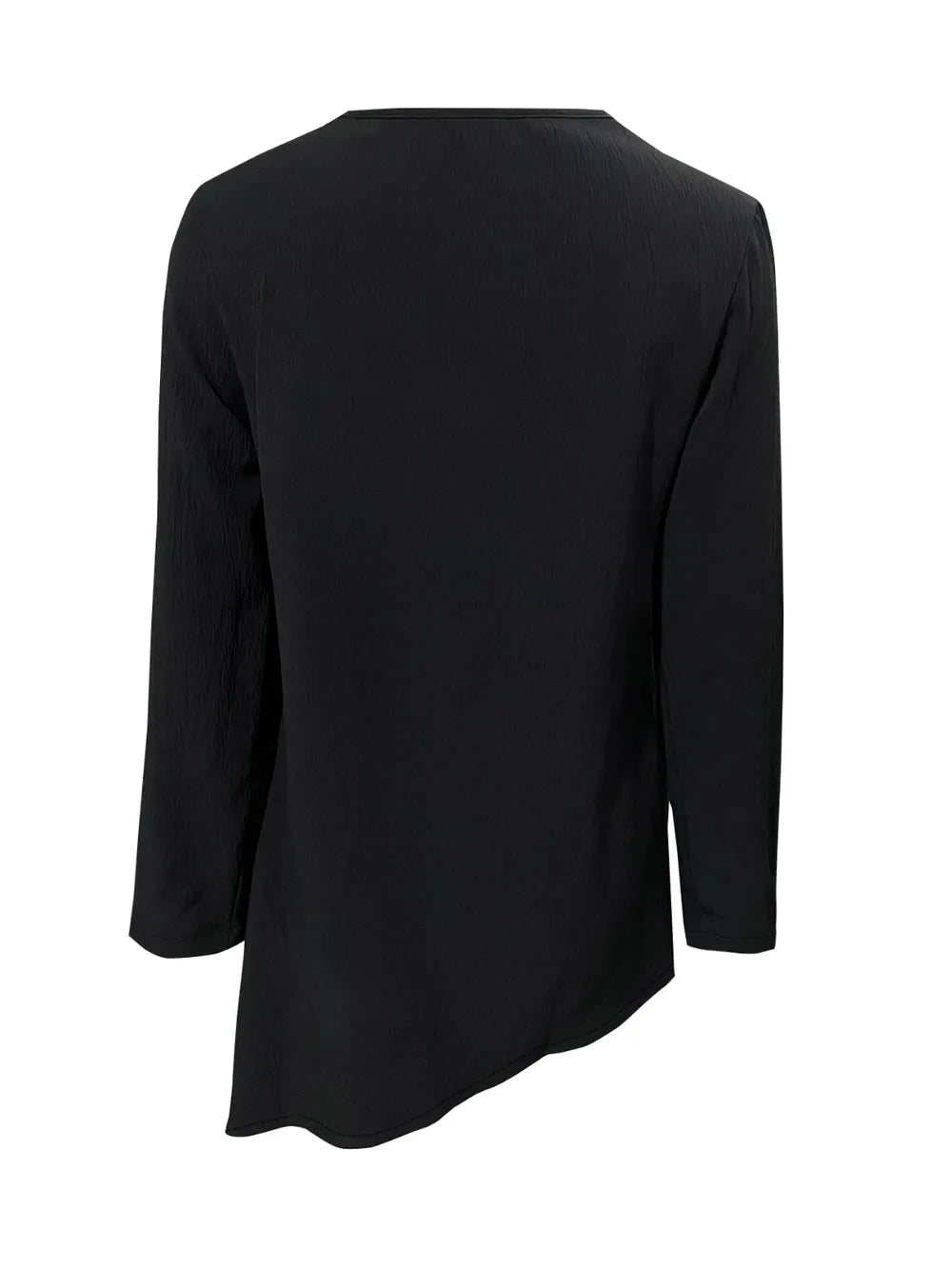 Asymmetrical Neck Long Sleeve Blouse – Trendsi | ClozArt