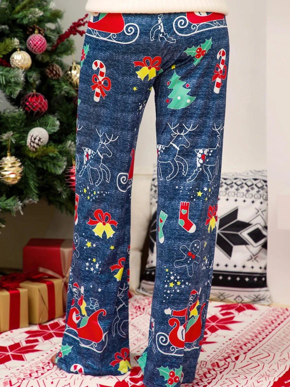 Christmas Straight Leg Pants – Trendsi | ClozArt