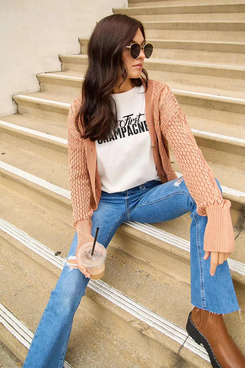 Simply Love Full Size BUT FIRST CHAMPAGNE Round Neck T-Shirt – Trendsi | ClozArt