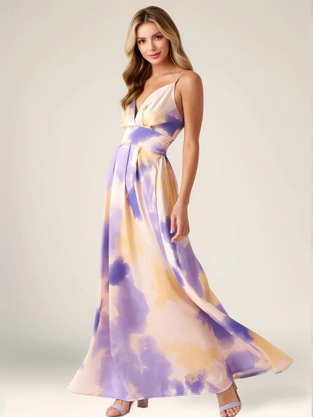 Smocked Back Tie-Dye Maxi Cami Dress – Trendsi | ClozArt