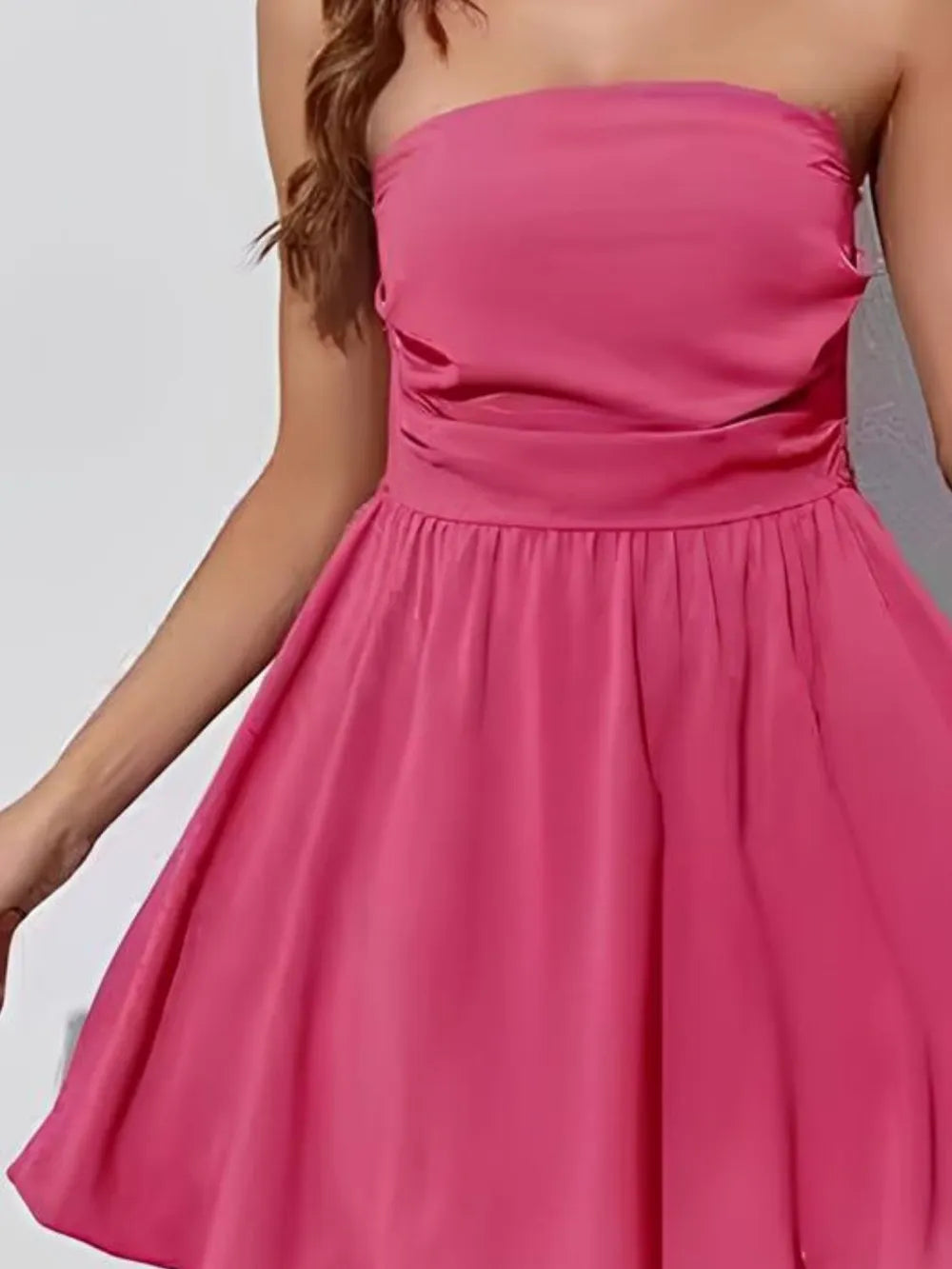 Ruched Tube Mini Dress – Trendsi | ClozArt