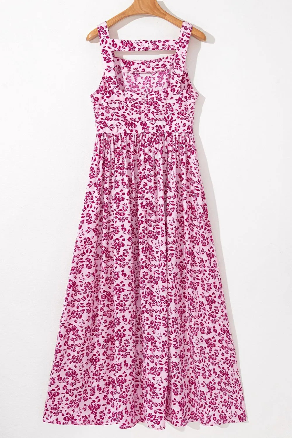 Floral Cutout Back Square Neck Maxi Dress – Trendsi | ClozArt