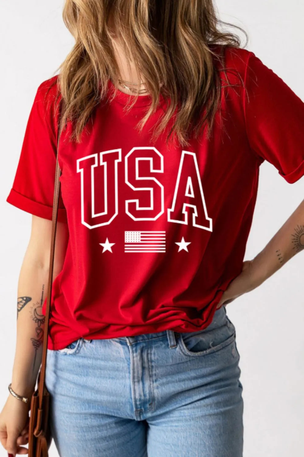 USA American Flag Crewneck T Shirt – Trendsi | ClozArt