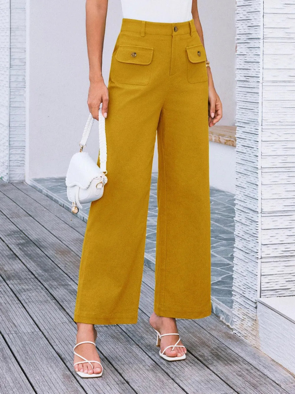High Waist Wide Leg Pants – Trendsi | ClozArt
